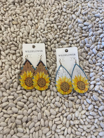 Sunflower earrings