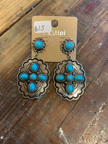 Concho earrings