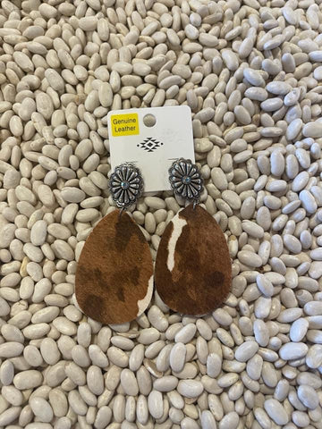 Cowhide earrings