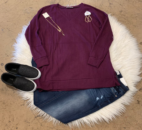 Waffle Knit Top